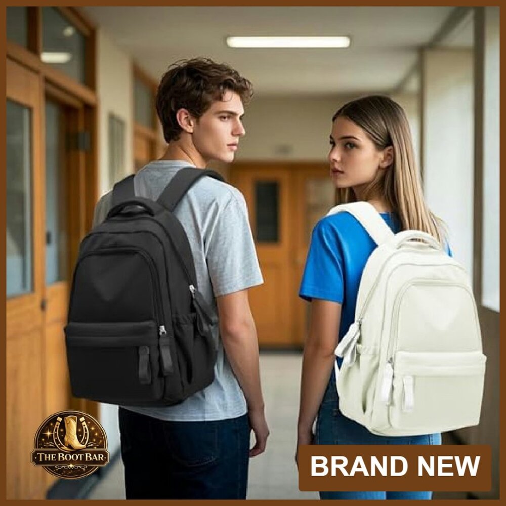 Lightweight Polyester Backpack With Laptop Compar… - image 3